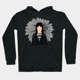 Wednesday addams with black dahlia sticker Hoodie